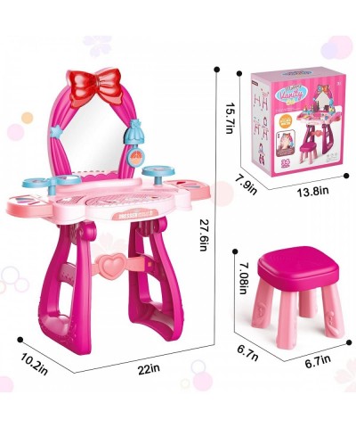 Toddler Vanity Set - Kids Vanity Table for Little Girls with Mirror and Beauty Salon Set Birthday Christmas Pretend Toy Gifts...