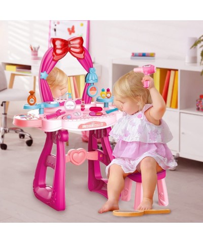 Toddler Vanity Set - Kids Vanity Table for Little Girls with Mirror and Beauty Salon Set Birthday Christmas Pretend Toy Gifts...