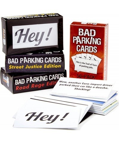 Insulting Hilarious Bad Parking Cards 4 Pack. 200 Card Set with 40 Designs Perfect for Shaming Awful Drivers. Funny Road Rage...