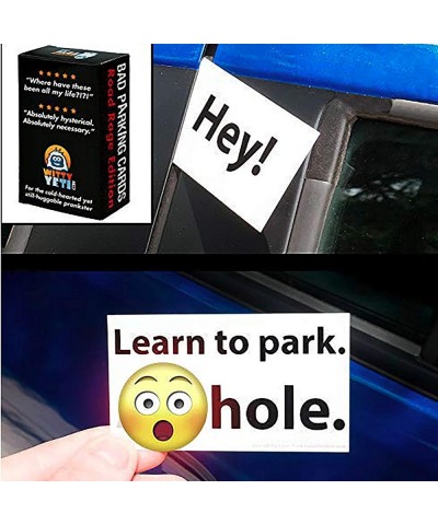 Insulting Hilarious Bad Parking Cards 4 Pack. 200 Card Set with 40 Designs Perfect for Shaming Awful Drivers. Funny Road Rage...