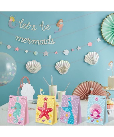 24Pcs Mermaid Party Favor Bags Mermaid Gift Bags Little Mermaid Candy Bags Under The Sea Party Decorations Mermaid Birthday P...