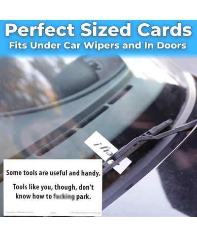 Insulting Hilarious Bad Parking Cards 4 Pack. 200 Card Set with 40 Designs Perfect for Shaming Awful Drivers. Funny Road Rage...