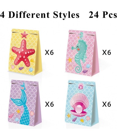 24Pcs Mermaid Party Favor Bags Mermaid Gift Bags Little Mermaid Candy Bags Under The Sea Party Decorations Mermaid Birthday P...