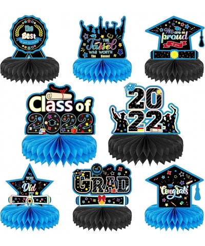 8 Pcs 2022 Graduation Party Table Decorations Congrats Grad Honeycomb Centerpieces Class of 2022 Table Toppers Graduation Tab...