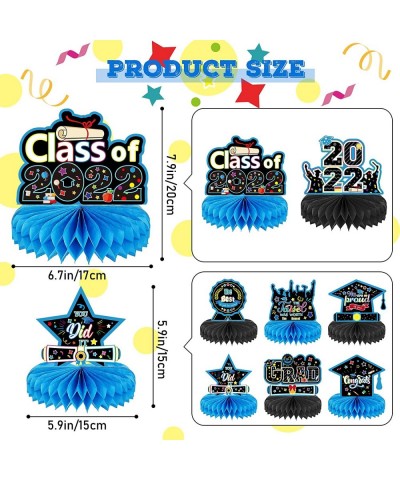 8 Pcs 2022 Graduation Party Table Decorations Congrats Grad Honeycomb Centerpieces Class of 2022 Table Toppers Graduation Tab...