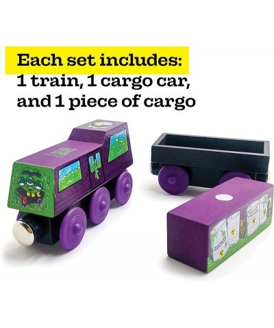 Toxic Ted - Series 1 - Wooden Train Set with Cargo - Compatible with All Wooden Train Sets - Wooden Train Cars $17.99 Kids' P...