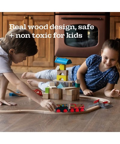 Toxic Ted - Series 1 - Wooden Train Set with Cargo - Compatible with All Wooden Train Sets - Wooden Train Cars $17.99 Kids' P...