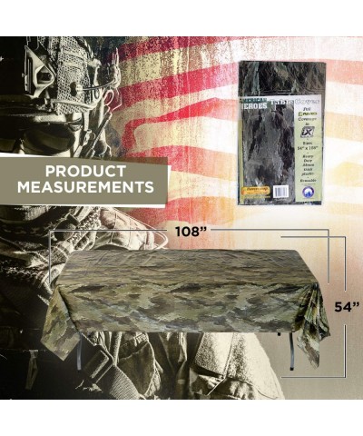 Military Army Camo Table Cover (54" x 108" Heavyweight Plastic) American Heroes Party Collection $20.77 Kids' Party Tablecovers