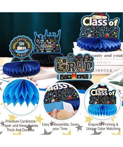 8 Pcs 2022 Graduation Party Table Decorations Congrats Grad Honeycomb Centerpieces Class of 2022 Table Toppers Graduation Tab...