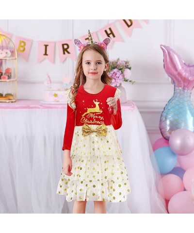 Little Girls Toddler Winter Long Sleeve Flower Party Tutu Dresses for 2-8T $33.34 Kids' Costumes