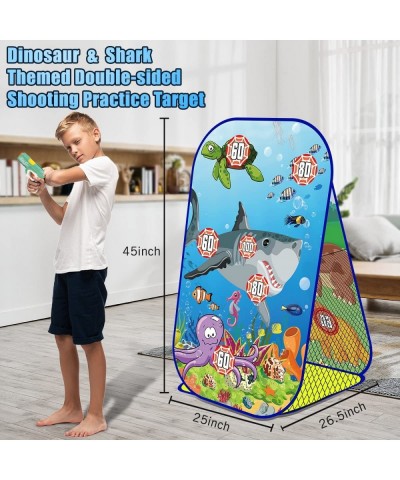 Dinosaur Shooting Game for Kids 5 6 7 8 9 10 Years Old - Double Sided Target with 2 Foam Dart Blasters & 40 Darts - Outdoor G...