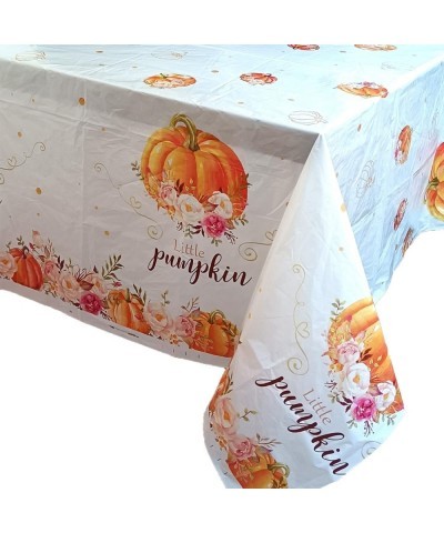 Little Pumpkin Table Cloth for Birthday Party Little Pumpkin is On The Way Baby Shower 2 Pack $16.16 Kids' Party Tablecovers