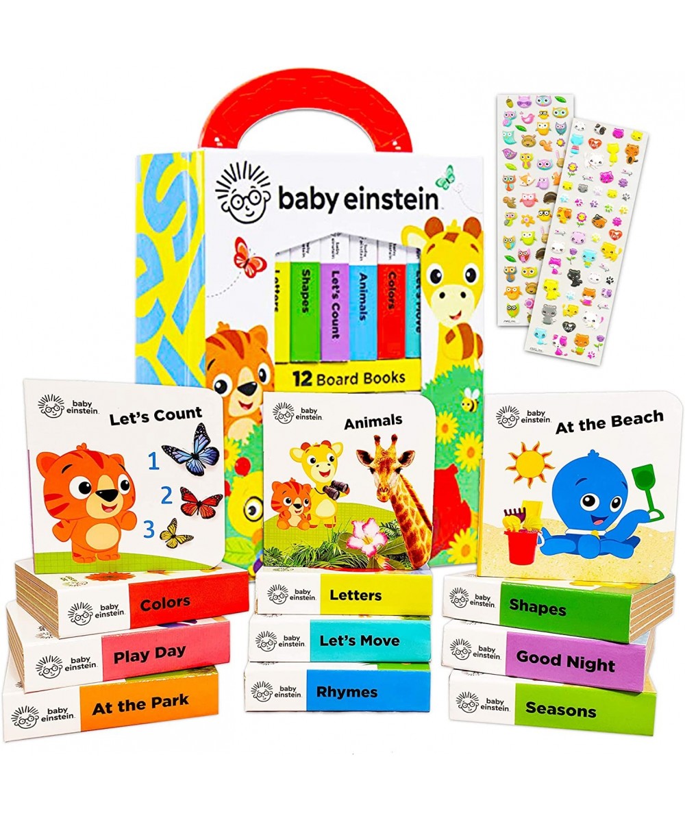 Baby Einstein Board Books Set Toddlers Babies Bundle ~ Baby Einstein My First Library 12 Book Set Baby Einstein Board Book Bl...