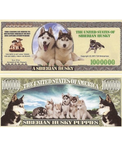 Siberian Husky $Million Dollar$ Novelty Bill Collectible $15.68 Gags & Practical Joke Toys