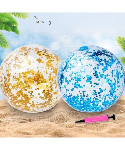 Pool Balls for Swimming Pool Beach Balls 16 Inch Inflateable Confetti GlitterBeach Ball for Summer Parties Birthday Pool Part...