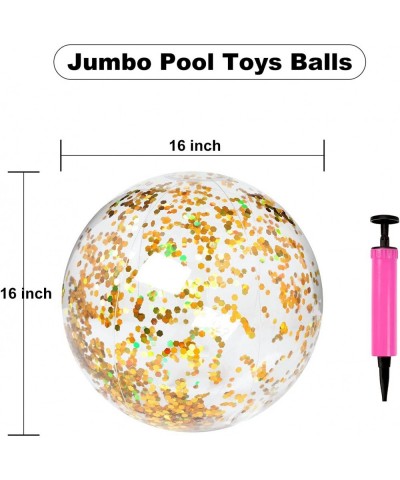 Pool Balls for Swimming Pool Beach Balls 16 Inch Inflateable Confetti GlitterBeach Ball for Summer Parties Birthday Pool Part...