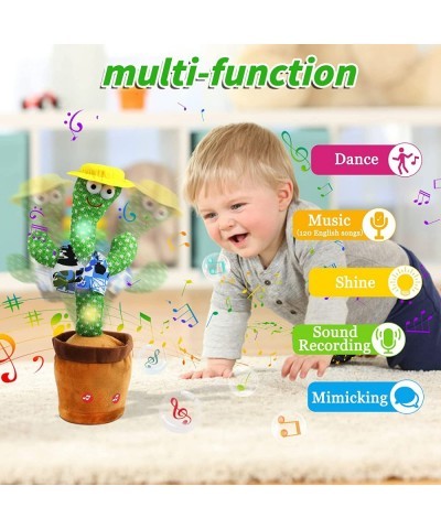 Dancing Cactus Talking Baby Toys with Lights Dancing Cactus Mimicking Toy Repeats What You Say Cactus Toy for Children's Earl...