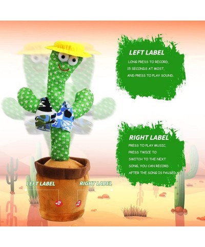 Dancing Cactus Talking Baby Toys with Lights Dancing Cactus Mimicking Toy Repeats What You Say Cactus Toy for Children's Earl...