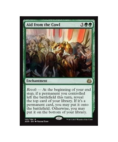 Aid from The Cowl (105/184) - Aether Revolt - Foil $10.18 Card Games