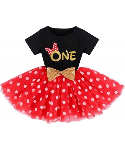 Baby Girls Cake Smash Birthday Mouse Polka Dots Wild One Sequin Tutu Princess Dress Fancy Costume for Photo Shoot $30.14 Kids...