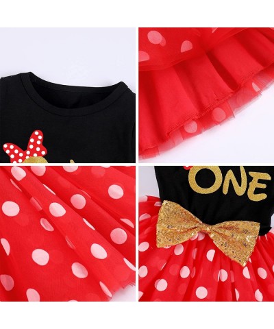 Baby Girls Cake Smash Birthday Mouse Polka Dots Wild One Sequin Tutu Princess Dress Fancy Costume for Photo Shoot $30.14 Kids...