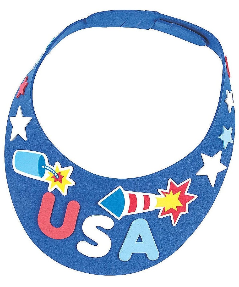 Patriotic Foam Visor Craft Kit - Makes 12 - 4th of July Crafts for Kids $35.75 Craft Kits