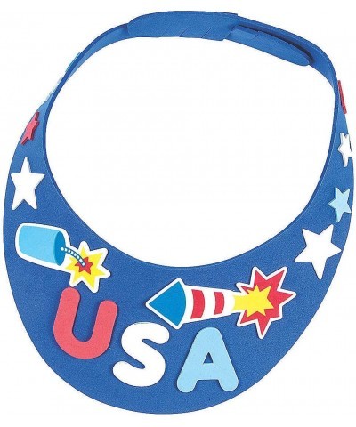 Patriotic Foam Visor Craft Kit - Makes 12 - 4th of July Crafts for Kids $35.75 Craft Kits