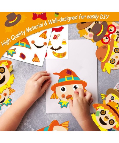 30 Pcs Thanksgiving Craft Kits DIY Scarecrow Craft for Kindergarten Kids Fall Autumn Art Craft Make Your Own Scarecrow Head S...