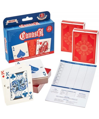 Starter Canasta Card Set | Melding Game 2 Decks 25 Scorekeeping Tally Pads | Classic Games for Family Game Night $23.57 Card ...