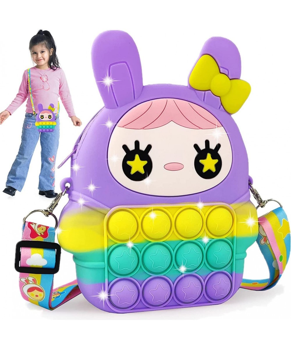 Big Pop Purse for Girls Fidget Toy ???? Cute Bunny Shoulder Pop Bag for Girls Fidget Purse Large Pop Crossbag Fidget Bags for...