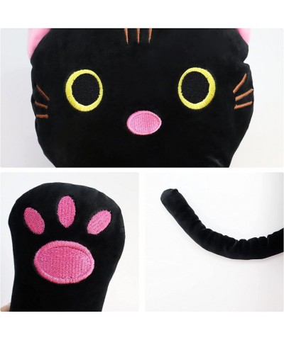 Cat Plush Long Pillow Black Doll Cartoon Body Sleeping Hugging Long Pillows Kitten Stuffed Toy Home Sofa Cushion Decor 43 inc...