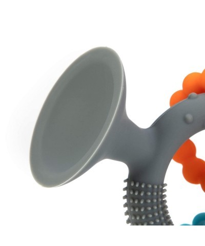 Silly Three Prong Interactive Suction Toy with Colorful Rings Gray $16.82 Bathtub Toys