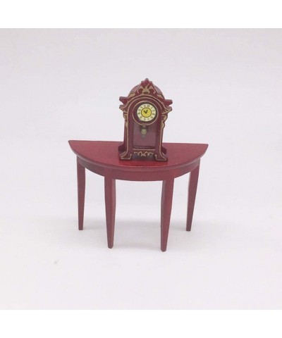 Miniature Wood Side Table Dollhouse Tea Table Half- Round Table Model 1: 12 Scale Miniature Accessories for DIY Dollhouse Fur...