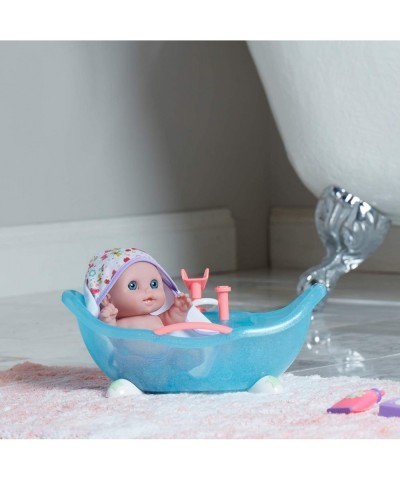 Lil Cutesies 8.5" All Vinyl Doll and Real Working Bath Set | Posable and Washable | Removable Outfit | Bath with Play Accesso...