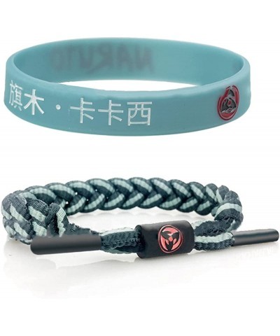 kakashi Cosplay 2pcs Bracelet Japanese Animation Shippuden Braided Wristband with Symbol kakshi Role-Playing Bracelet for Ani...