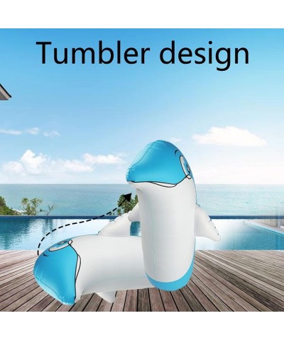 25'' Light Up Pool Toys for Kids Adults Inflatable Dolphin Stand Up on Water Land with Tumbler Design / LED & Remote / 13 Col...