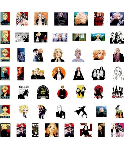 Tokyo Avengers Anime Stickers 100Pcs Colorful Manga Stickers Vinyl Waterproof Stickers Pack Cool Comic Stickers for Laptop Wa...