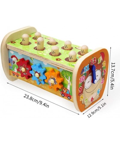 Wood Pounding Bench Hammer Toy with Gears Clock Sliding Mirror Preschool Early Learning Toy for Boys and Girls $18.30 Early D...