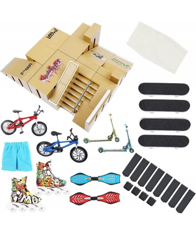 Skate Park Kit Ramp Parts for Finger Skateboard Park Kit Part Training Props with Finger Skateboards Finger Bikes Skates and ...