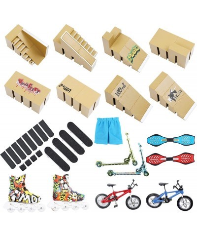 Skate Park Kit Ramp Parts for Finger Skateboard Park Kit Part Training Props with Finger Skateboards Finger Bikes Skates and ...