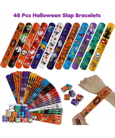 74 PCS Halloween Party Favors 26 PCS LED Flash Rings Light Up Necklaces & 48 PCS Slap Bracelets Glow in the Dark Halloween Pa...