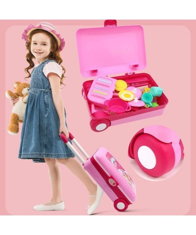 2-in-1 Travel Suitcase Kitchen Set for Children Travel Luggage Turn into Play Kitchen Best Gift for Boys & Girls Utensils & F...