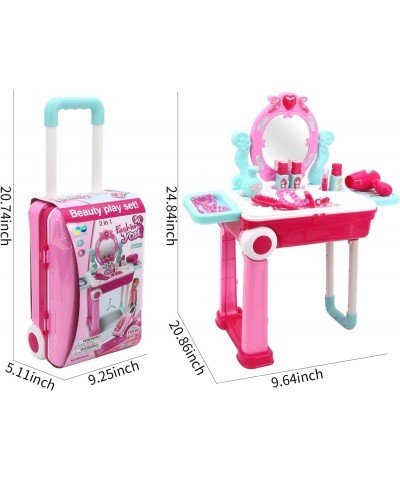 2-in-1 Travel Suitcase Kitchen Set for Children Travel Luggage Turn into Play Kitchen Best Gift for Boys & Girls Utensils & F...