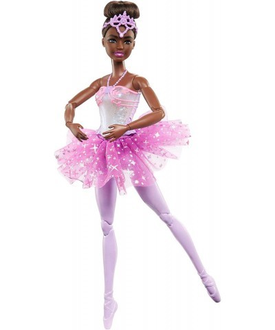 Doll Magical Ballerina Doll Black Hair Light-Up Feature Tiara and Purple Tutu Ballet Dancing Poseable Kids Toys $41.15 Dolls