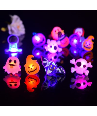 50PCS Halloween Light Up Rings Halloween LED Ring Glow in The Dark Halloween Party Supplies Halloween Goodie Bag Fillers $17....