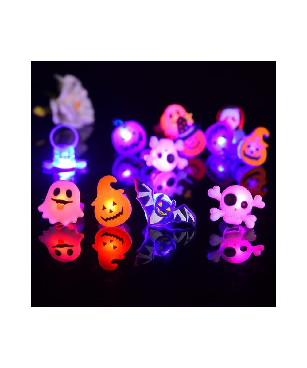 50PCS Halloween Light Up Rings Halloween LED Ring Glow in The Dark Halloween Party Supplies Halloween Goodie Bag Fillers $17....