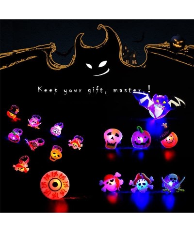 50PCS Halloween Light Up Rings Halloween LED Ring Glow in The Dark Halloween Party Supplies Halloween Goodie Bag Fillers $17....