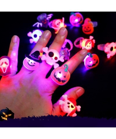 50PCS Halloween Light Up Rings Halloween LED Ring Glow in The Dark Halloween Party Supplies Halloween Goodie Bag Fillers $17....