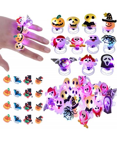 50PCS Halloween Light Up Rings Halloween LED Ring Glow in The Dark Halloween Party Supplies Halloween Goodie Bag Fillers $17....