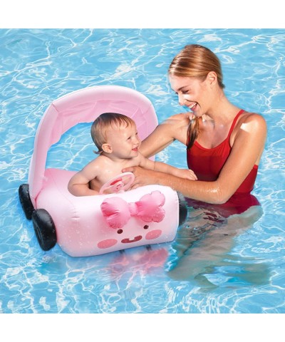 Inflatable Baby Pool Swimming Float with Detachable Canopy Cute Toddler Boys Girls Pool Floats Infant Pool Floaties Swim Ring...